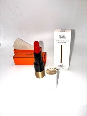Hermes Rouge Satin Lipstick - Brick Red